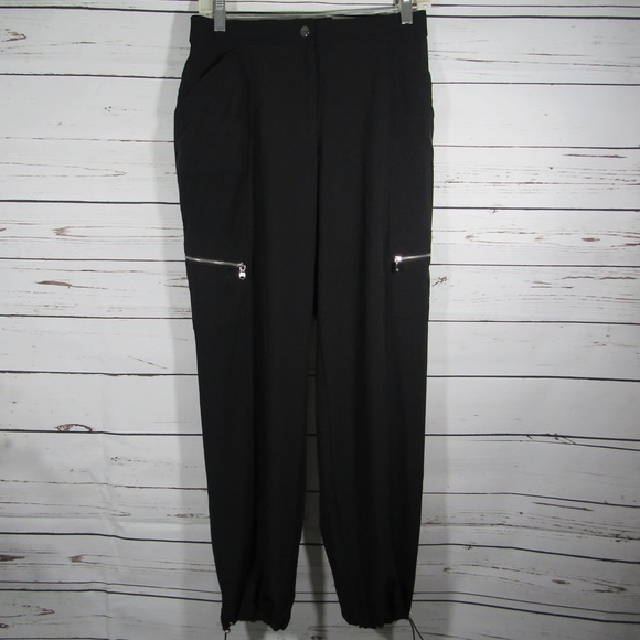 black pants with elastic ankles